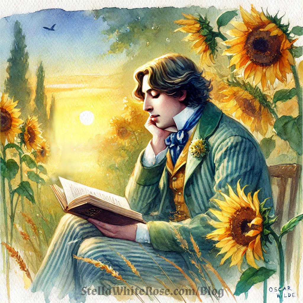 Oscar Wilde with Sunflowers